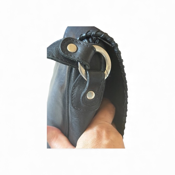 Lara Giusti Italian Black Leather Shoulder Bag - Picture 3 of 8